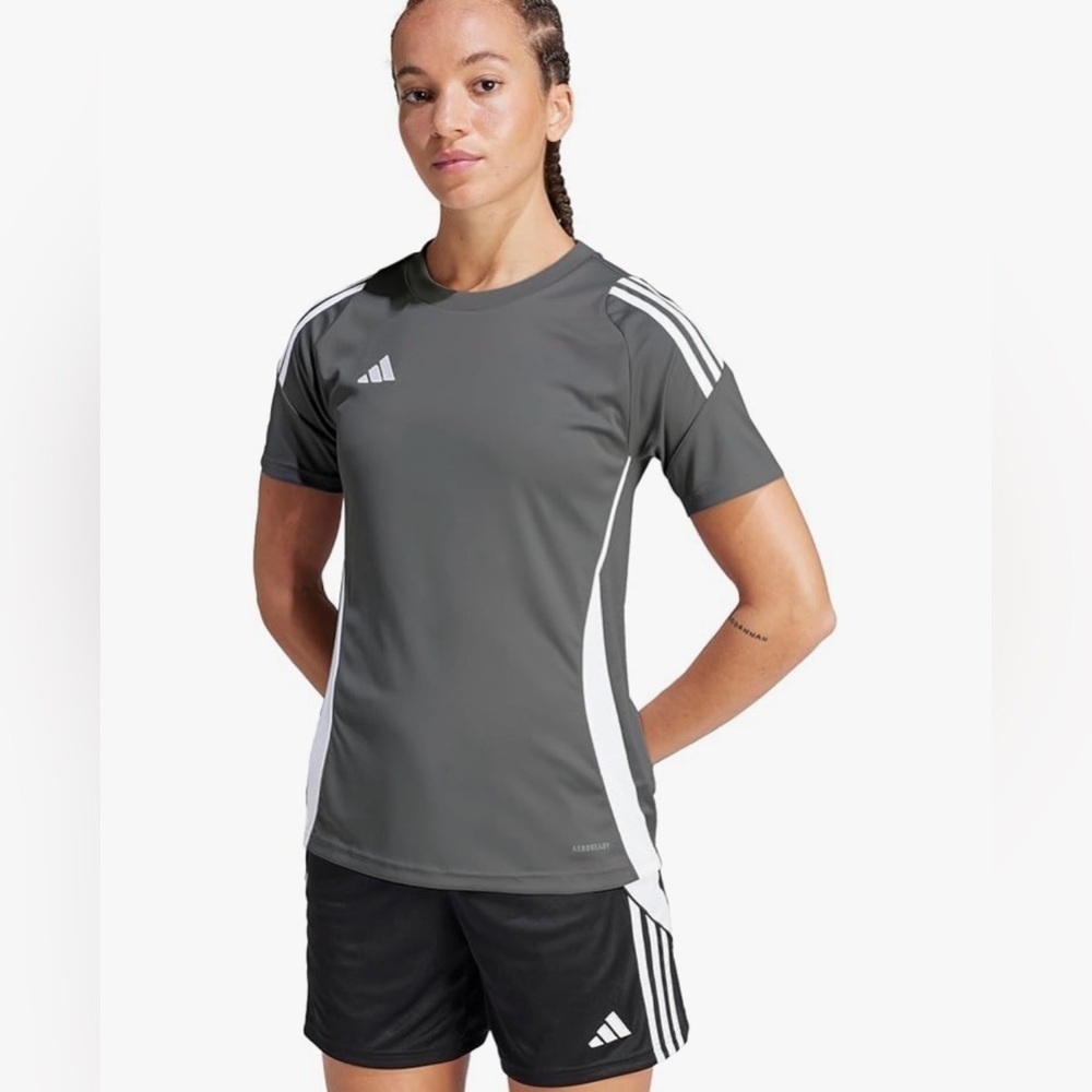 Adidas Tiro 24 Jersey 'Team Mid Grey / White' New with Tags, S Tall